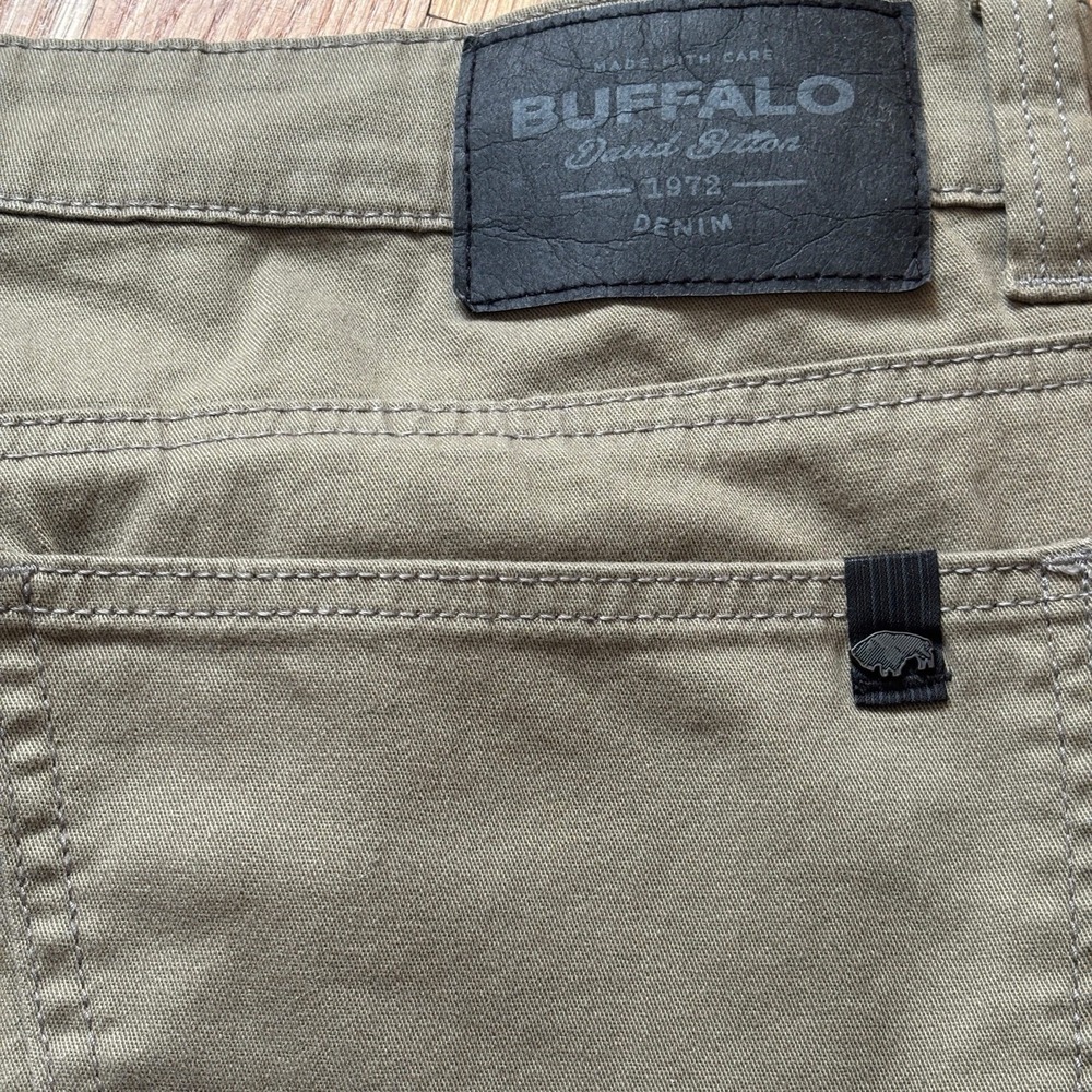 Buffalo David Bitton Men's Gray Stretch Jeans W34 L30 Straight Leg - Picture 13 of 16